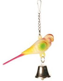 Trixie (Трикси) 5309 Пластиковый попугай с колокольчиком 9 см